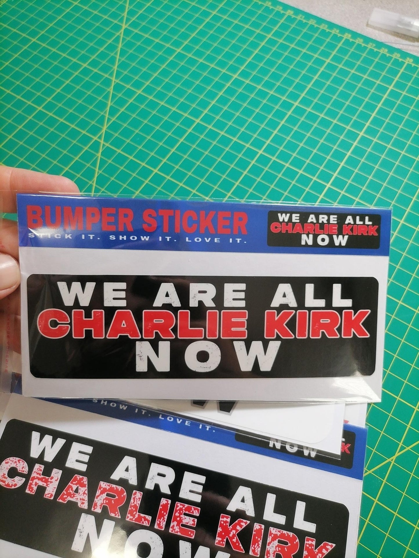We Are All Charlie Kirk Now Bumper Sticker: Waterproof Vinyl Decal