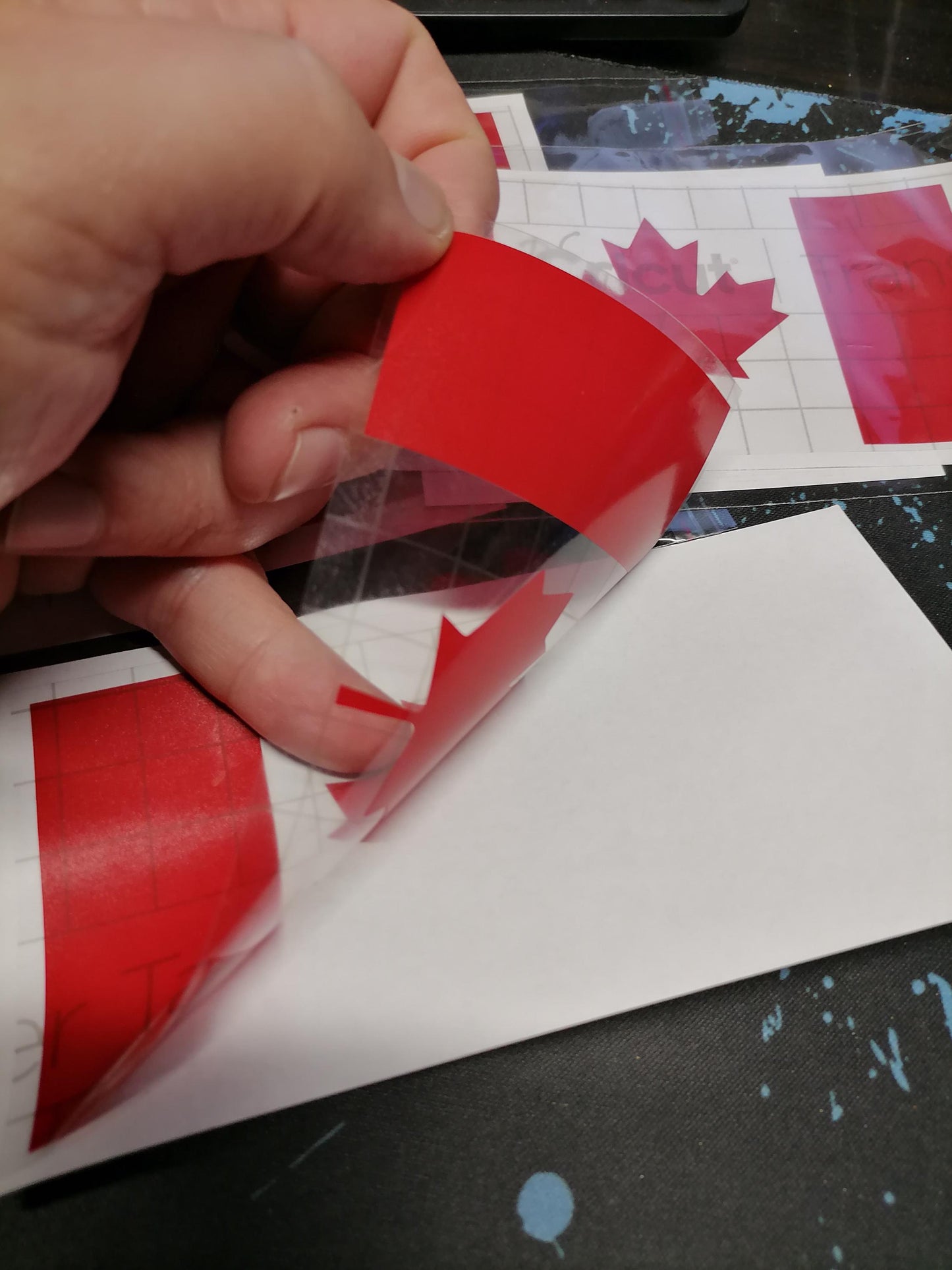 Red Gloss Canadian Flag Decal: Waterproof Vinyl Sticker (5.5” x 2.7”)