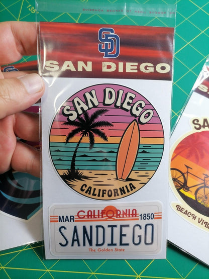 San Diego Vinyl Sticker: Waterproof Decal for Laptop, Car, Bottle