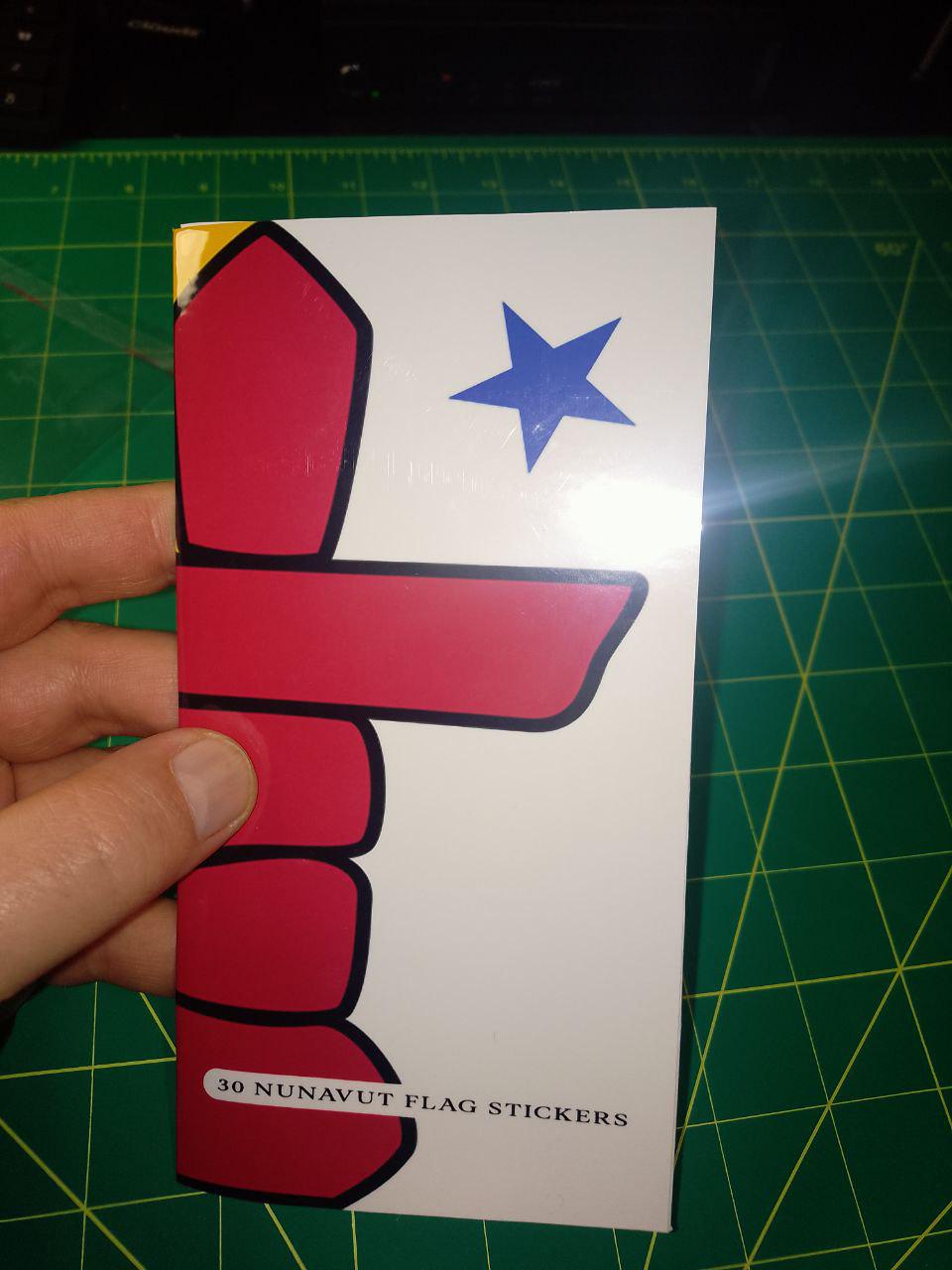 30 Nunavut Flag Stickers — Waterproof Vinyl Pack