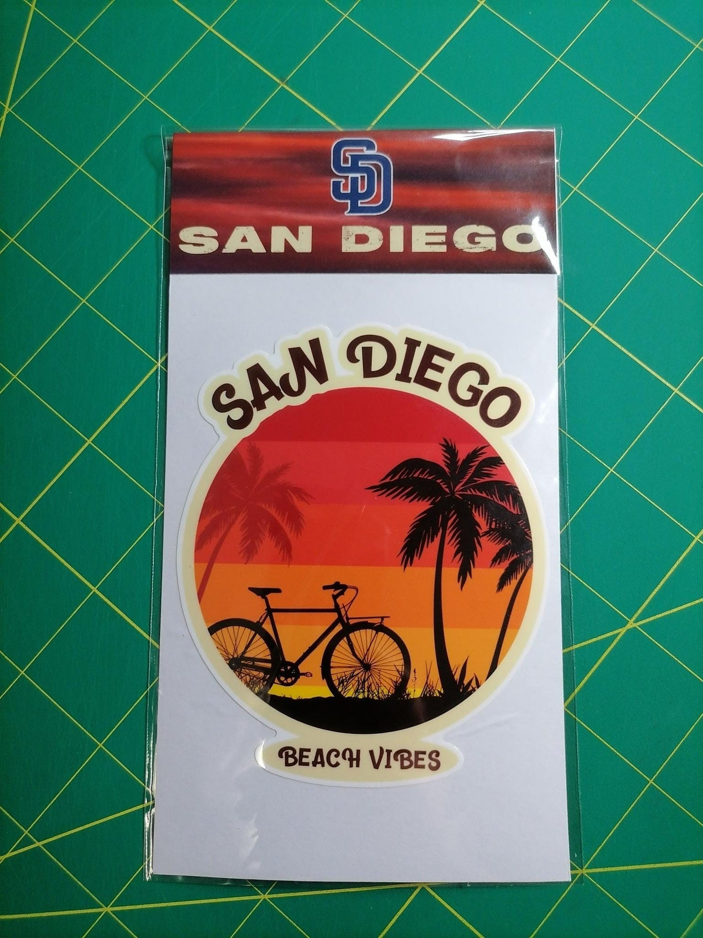 San Diego Vinyl Sticker: Waterproof Decal for Laptop, Car, Bottle