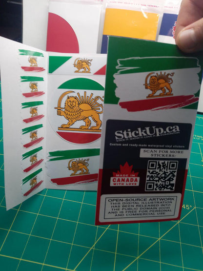 Iran Flag Sticker Pack – Free Worldwide Shipping!