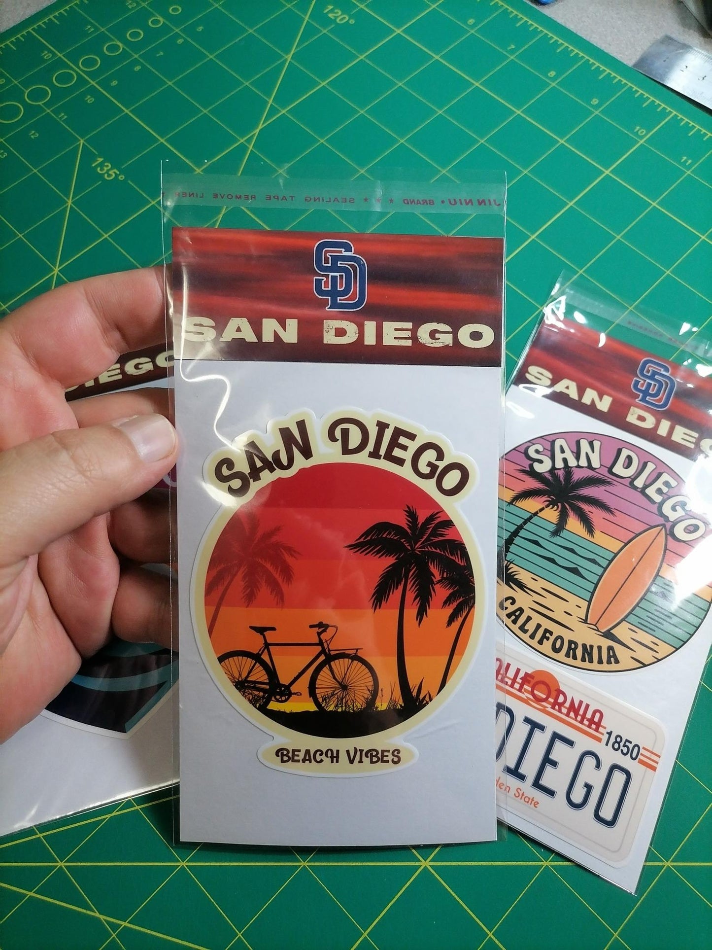 San Diego Vinyl Sticker: Waterproof Decal for Laptop, Car, Bottle