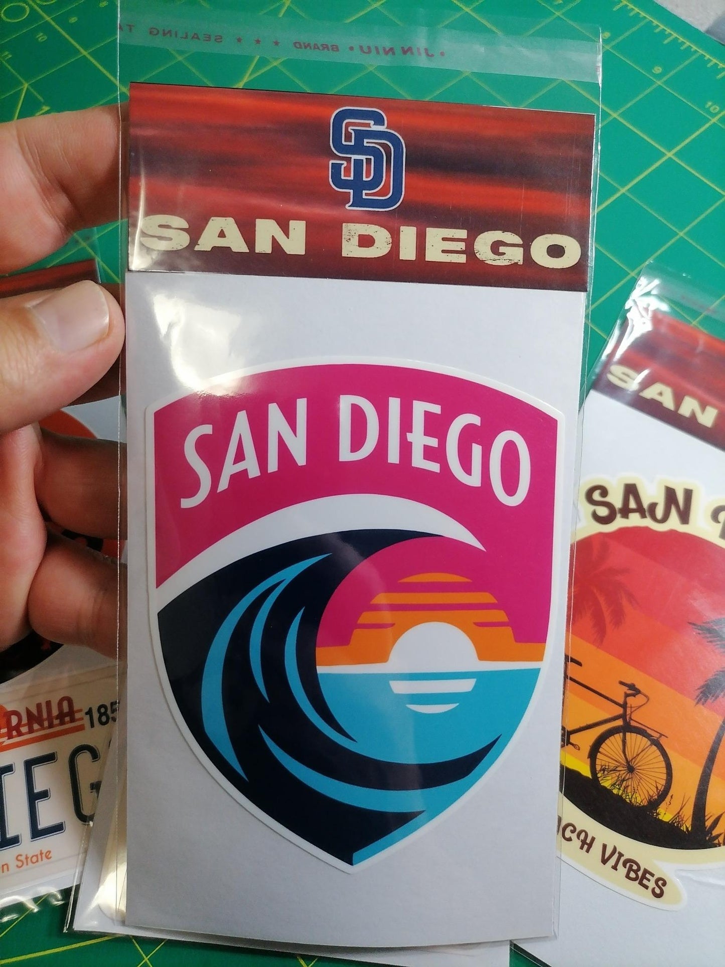 San Diego Vinyl Sticker: Waterproof Decal for Laptop, Car, Bottle