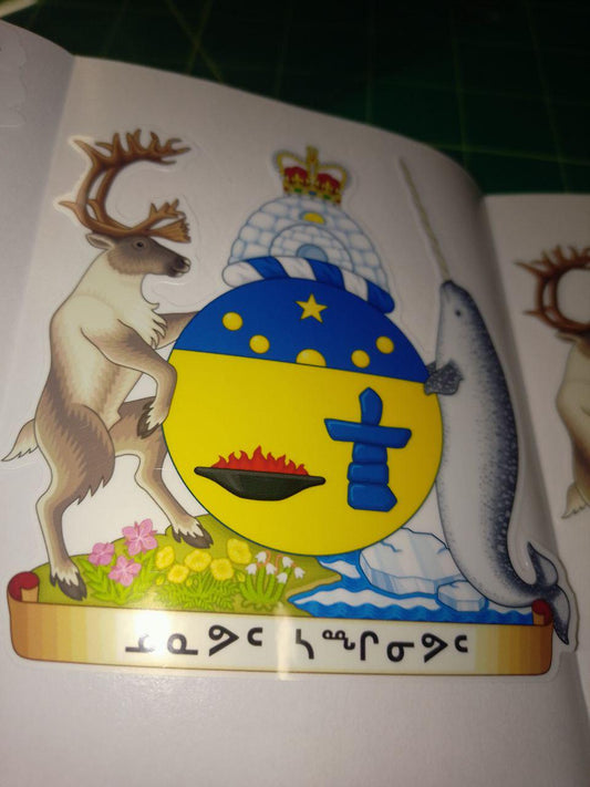 30 Nunavut Flag Stickers — Waterproof Vinyl Pack
