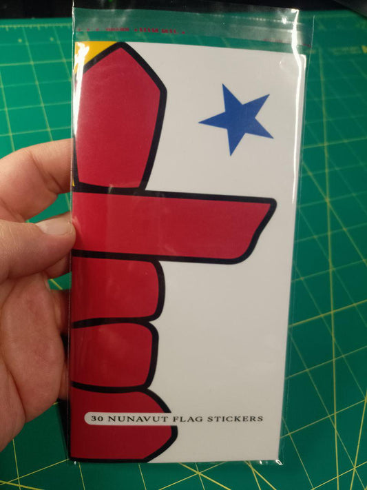 30 Nunavut Flag Stickers — Waterproof Vinyl Pack