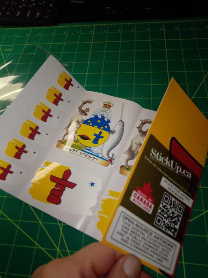 30 Nunavut Flag Stickers — Waterproof Vinyl Pack