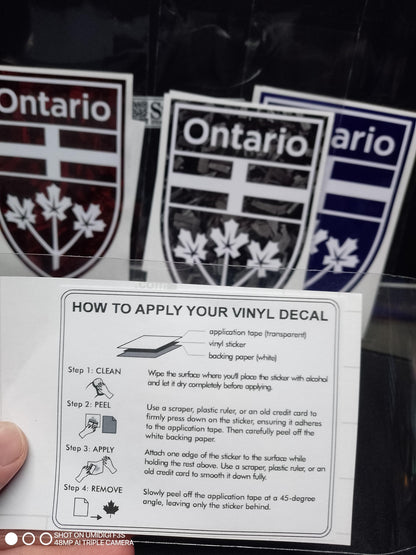 Ontario Crest Decal – Forged Finish