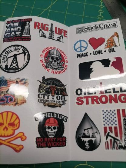 OIL FIELD Sticker Pack – 30 Waterproof & UV-resistant Stickers