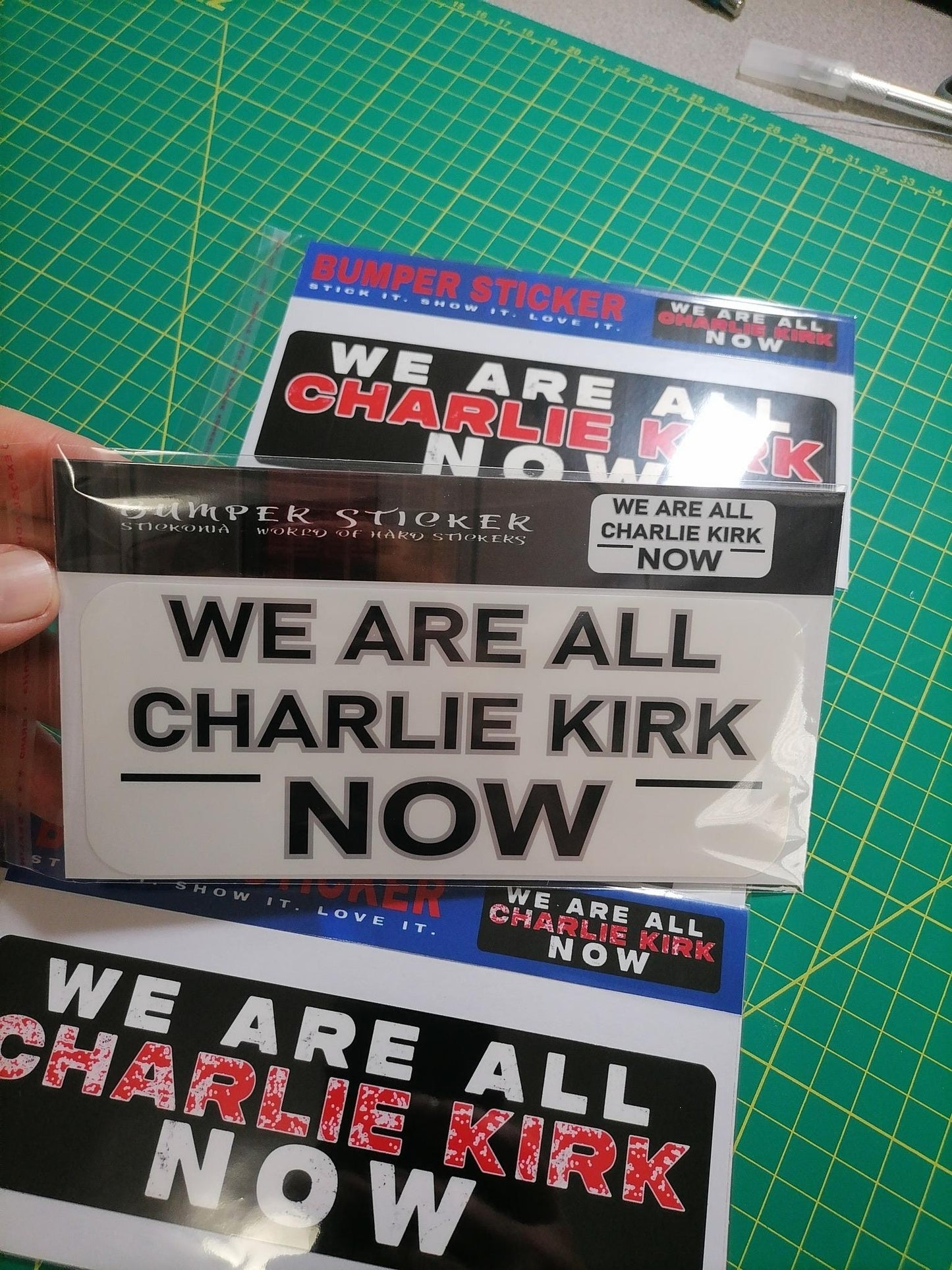 We Are All Charlie Kirk Now Bumper Sticker: Waterproof Vinyl Decal