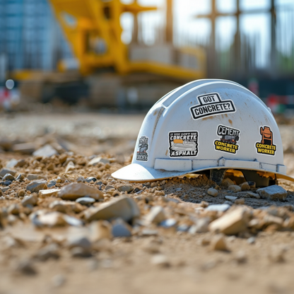 Concrete Worker Sticker Pack 20+ – Waterproof Vinyl – Hard Hat/Toolbox – Free Shipping