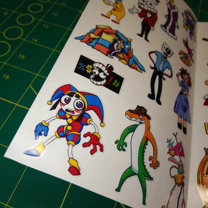 Amazing Digital Circus Stickers Pack, Waterproof Vinyl Stickers, Gift for Fans